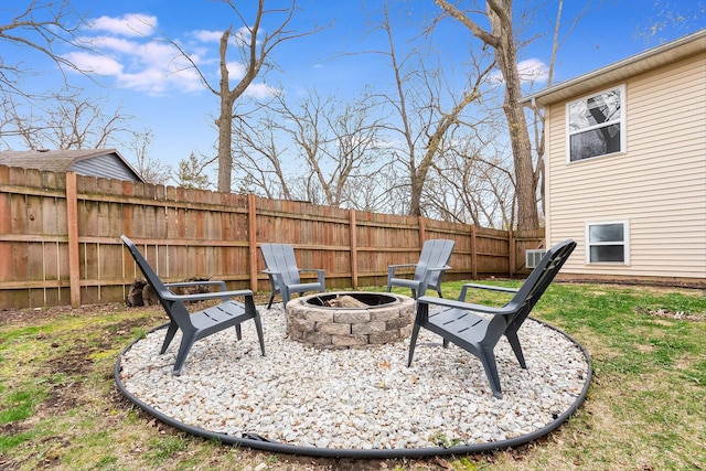 6402 N Shore Ave, Spring Grove, IL 60081 - view of yard with fence and an outdoor fire pit