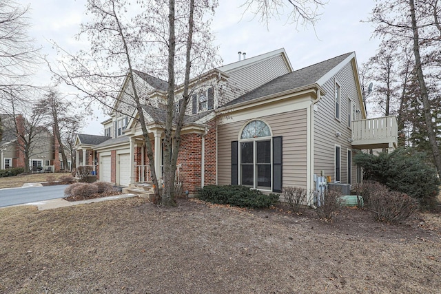 view of property featuring a garage