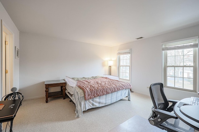 bedroom featuring carpet