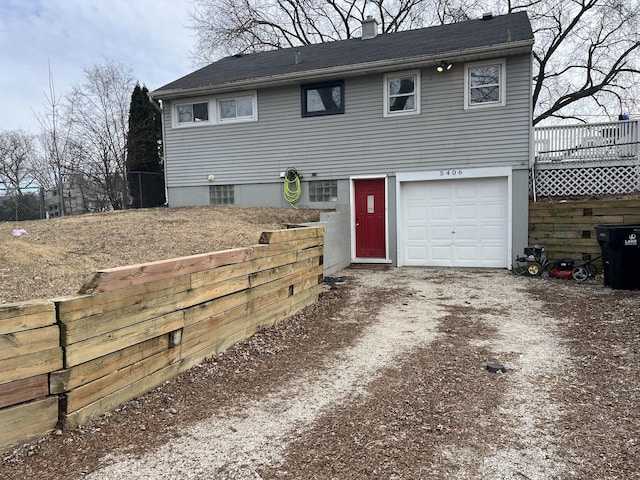 view of front of home featuring a garage