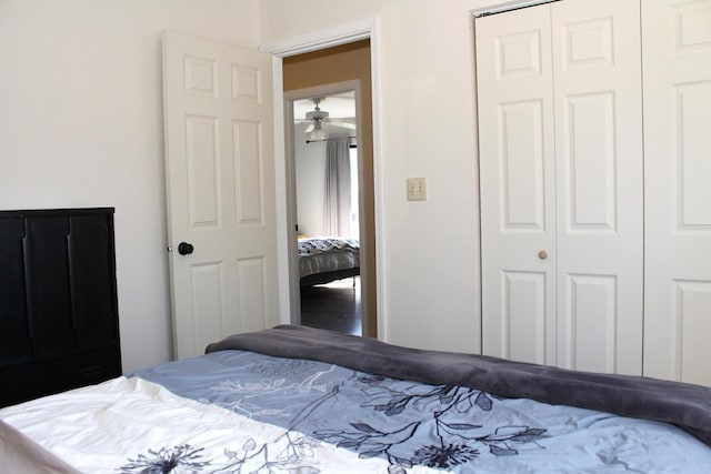 bedroom with a closet