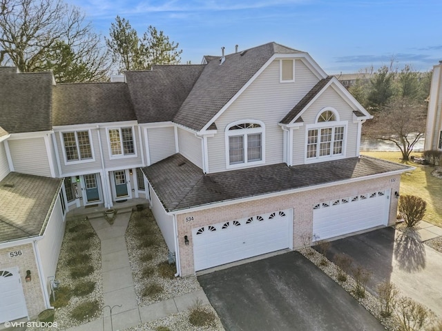 view of property featuring a garage