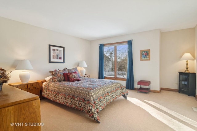 view of carpeted bedroom