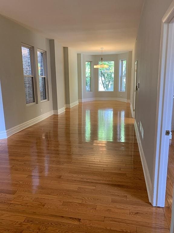 spare room featuring hardwood / wood-style flooring