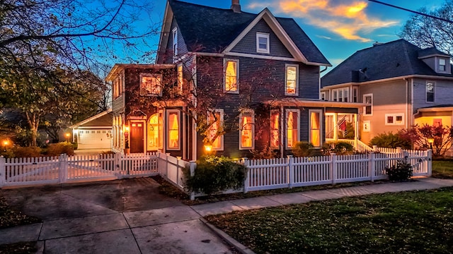 view of front of house featuring a garage