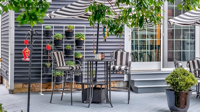 view of wooden deck