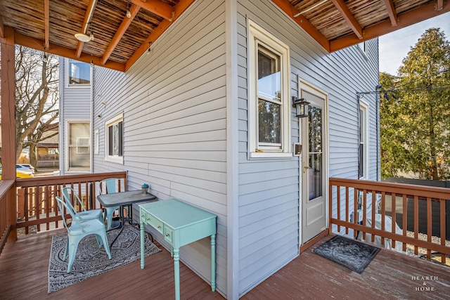 view of wooden deck