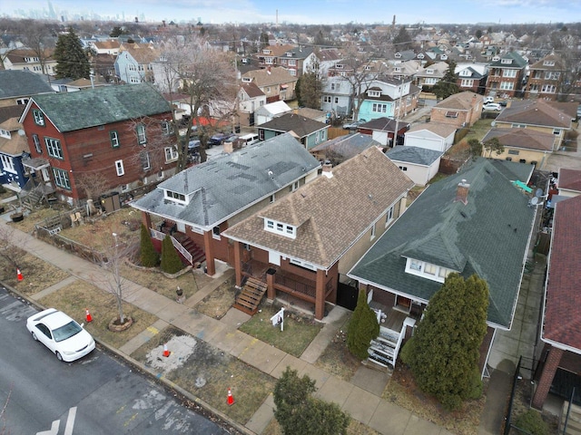 aerial view featuring a residential view