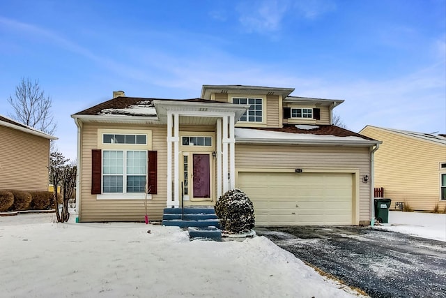 view of front of home featuring a garage