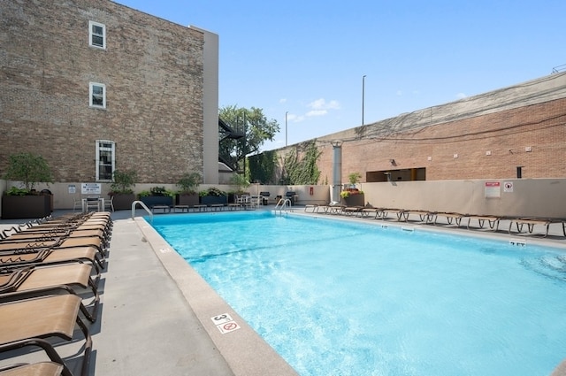 pool featuring fence