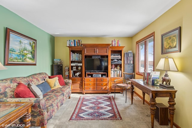 view of carpeted living room