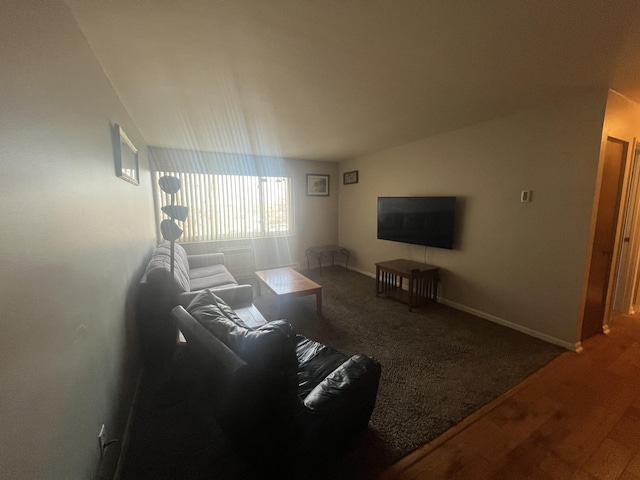 living room featuring carpet floors