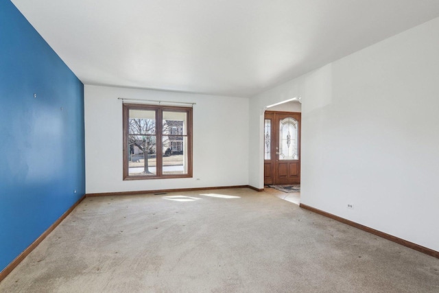 view of carpeted spare room