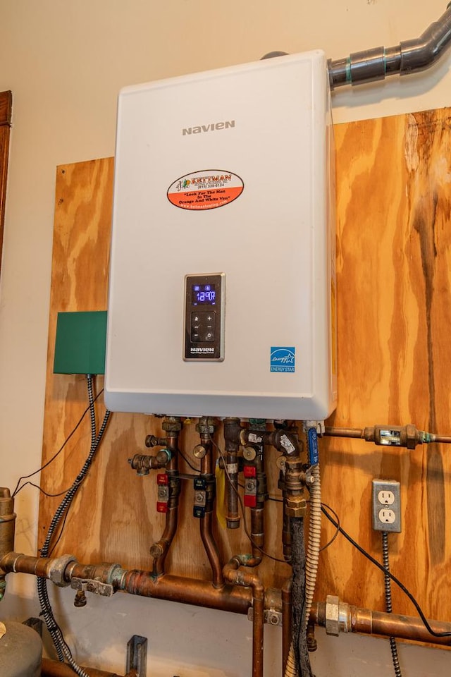 utilities featuring tankless water heater