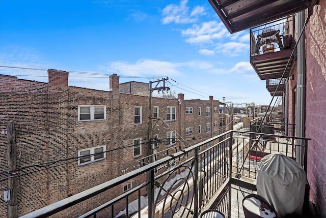 balcony featuring grilling area