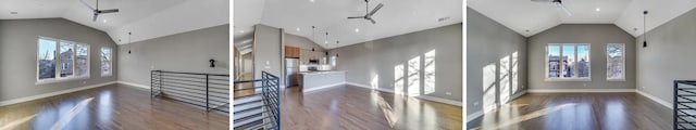 1734 W Cullerton St, Chicago, IL 60608 - interior space featuring lofted ceiling and dark hardwood / wood-style flooring