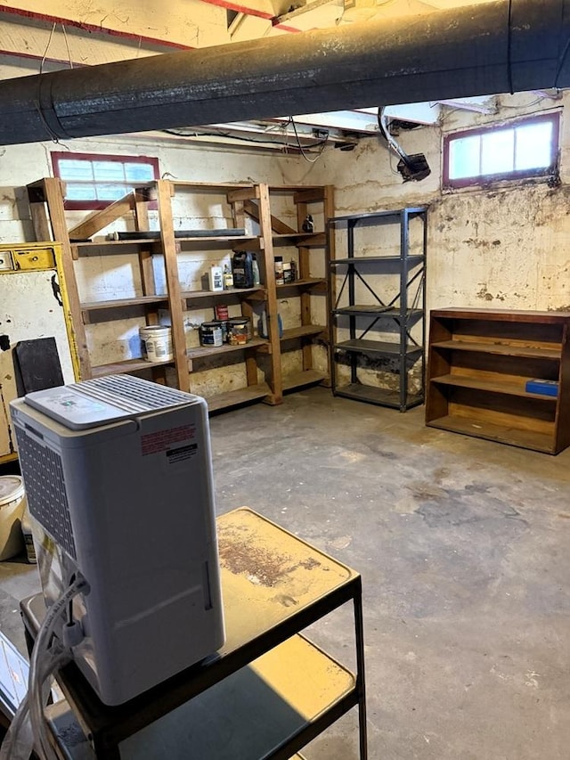 view of basement