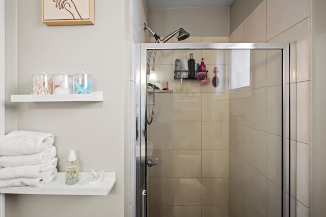 bathroom with walk in shower