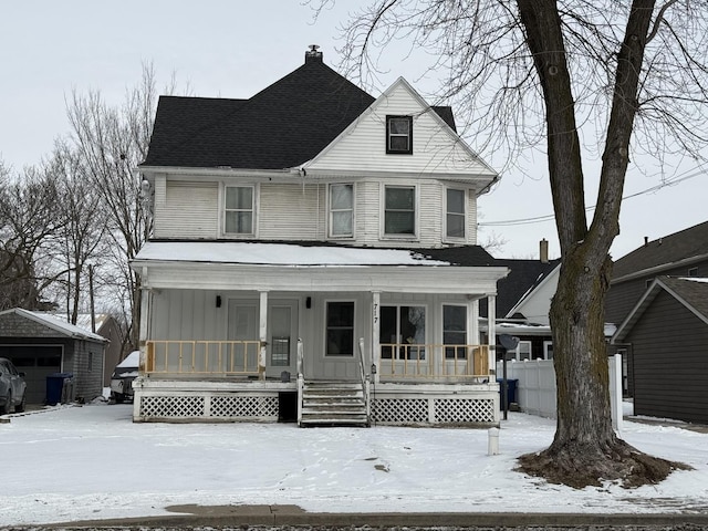 view of front of property featuring a porch