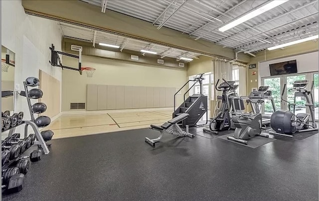 view of exercise room