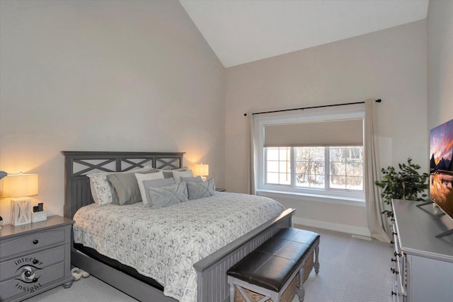 20375 Grosse Point Dr, Frankfort, IL 60423 - bedroom featuring vaulted ceiling, carpet floors, and baseboards