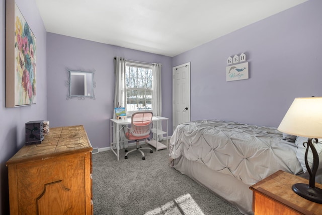 view of carpeted bedroom