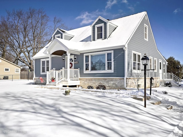 view of cape cod home