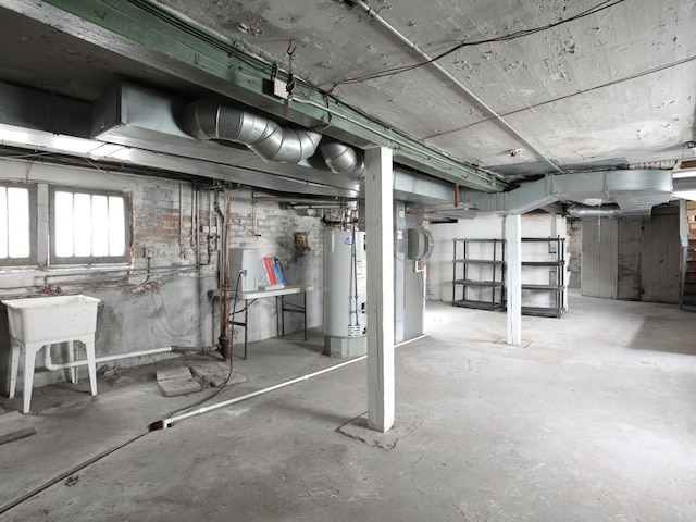 6333 S Talman Ave, Chicago, IL 60629 - basement with gas water heater and sink