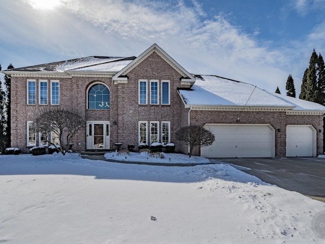 view of front facade with a garage