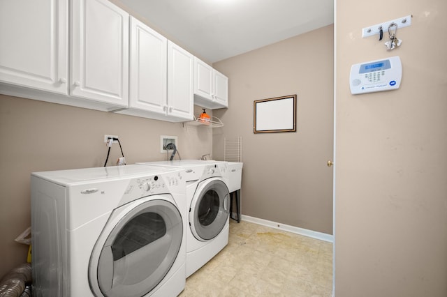 3444 Owens Ln, Dekalb, IL 60115 - washroom with cabinet space and washing machine and clothes dryer