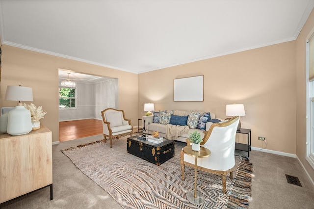 3444 Owens Ln, Dekalb, IL 60115 - carpeted living room featuring ornamental molding and baseboards