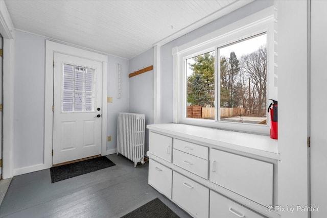 doorway featuring radiator