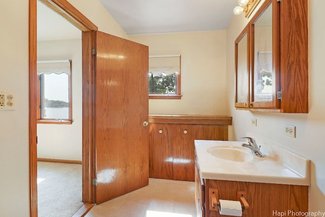 bathroom featuring vanity and a wealth of natural light