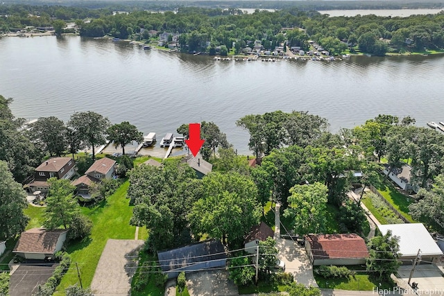 42385 N Woodbine Ave, Antioch, IL 60002 - drone / aerial view featuring a water view and a residential view