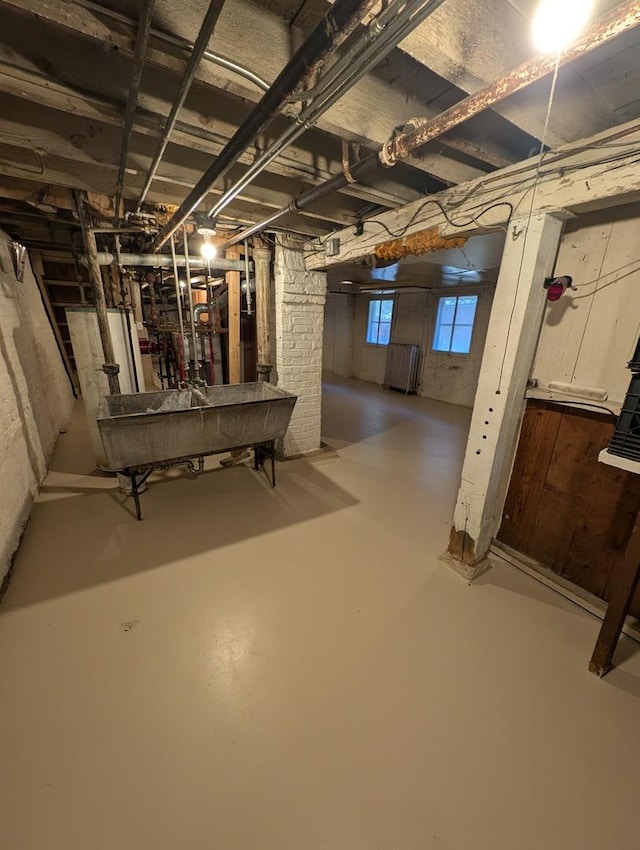 view of basement