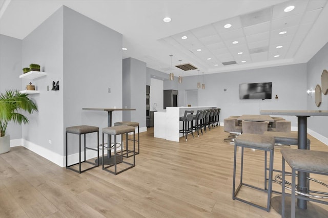 interior space with light wood-type flooring