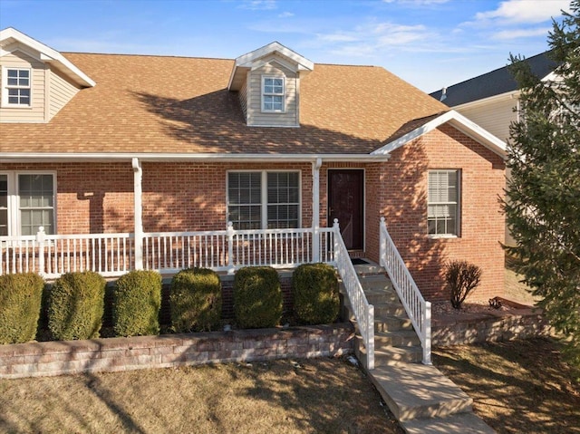 view of front of property with a porch