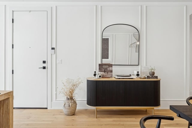 interior space with light wood-style flooring