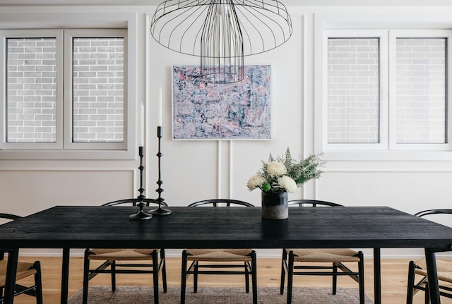 dining room featuring wood finished floors