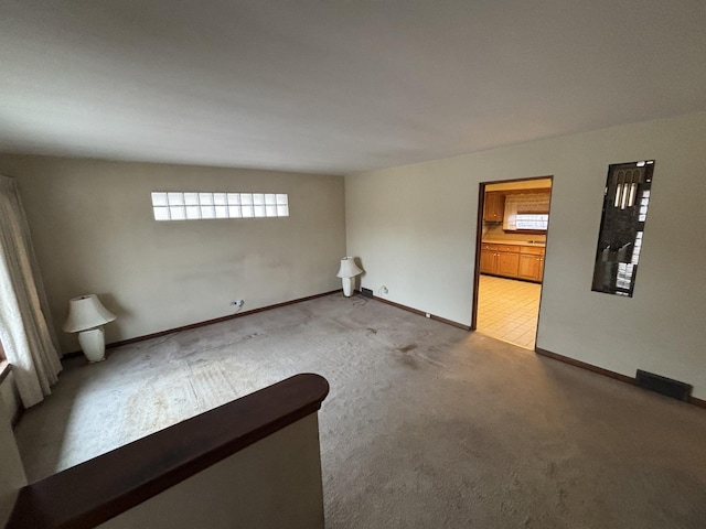 view of carpeted empty room