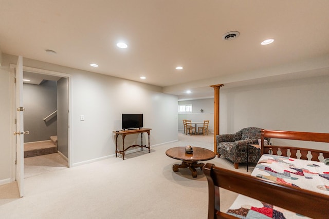 view of carpeted bedroom