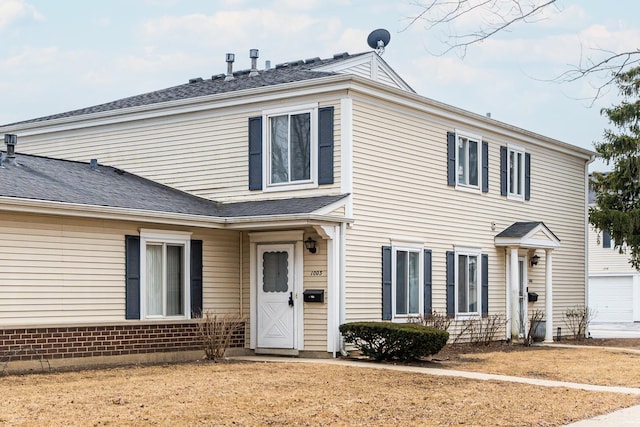 view of property with a garage