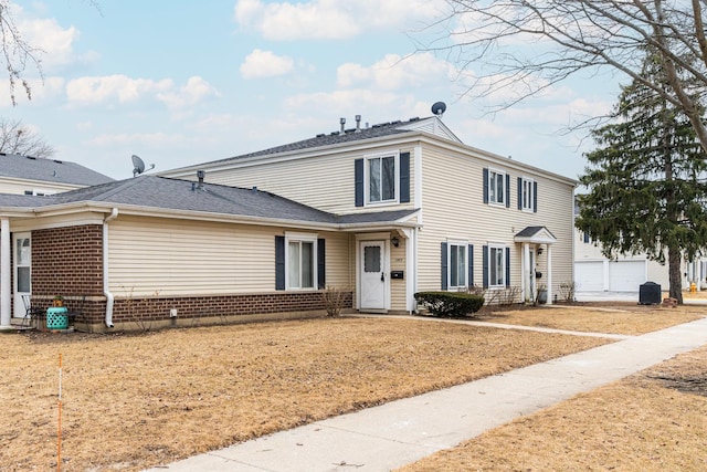 view of front property with a garage