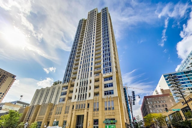 view of building exterior with a view of city