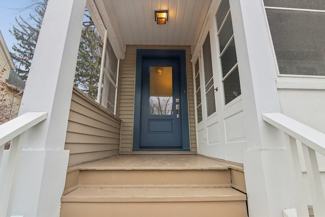 view of doorway to property