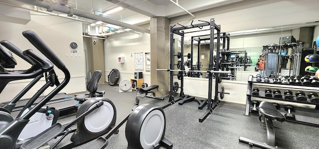 view of workout area