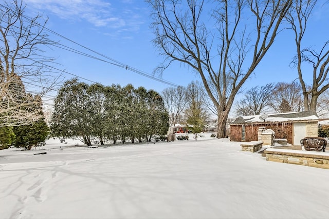 view of snowy yard