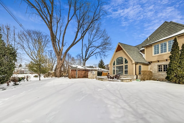 view of snowy yard