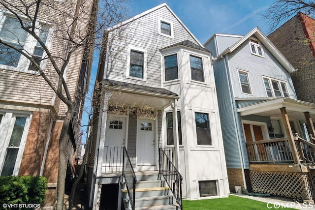 view of front of house with covered porch