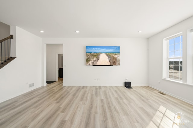 interior space featuring light hardwood / wood-style floors